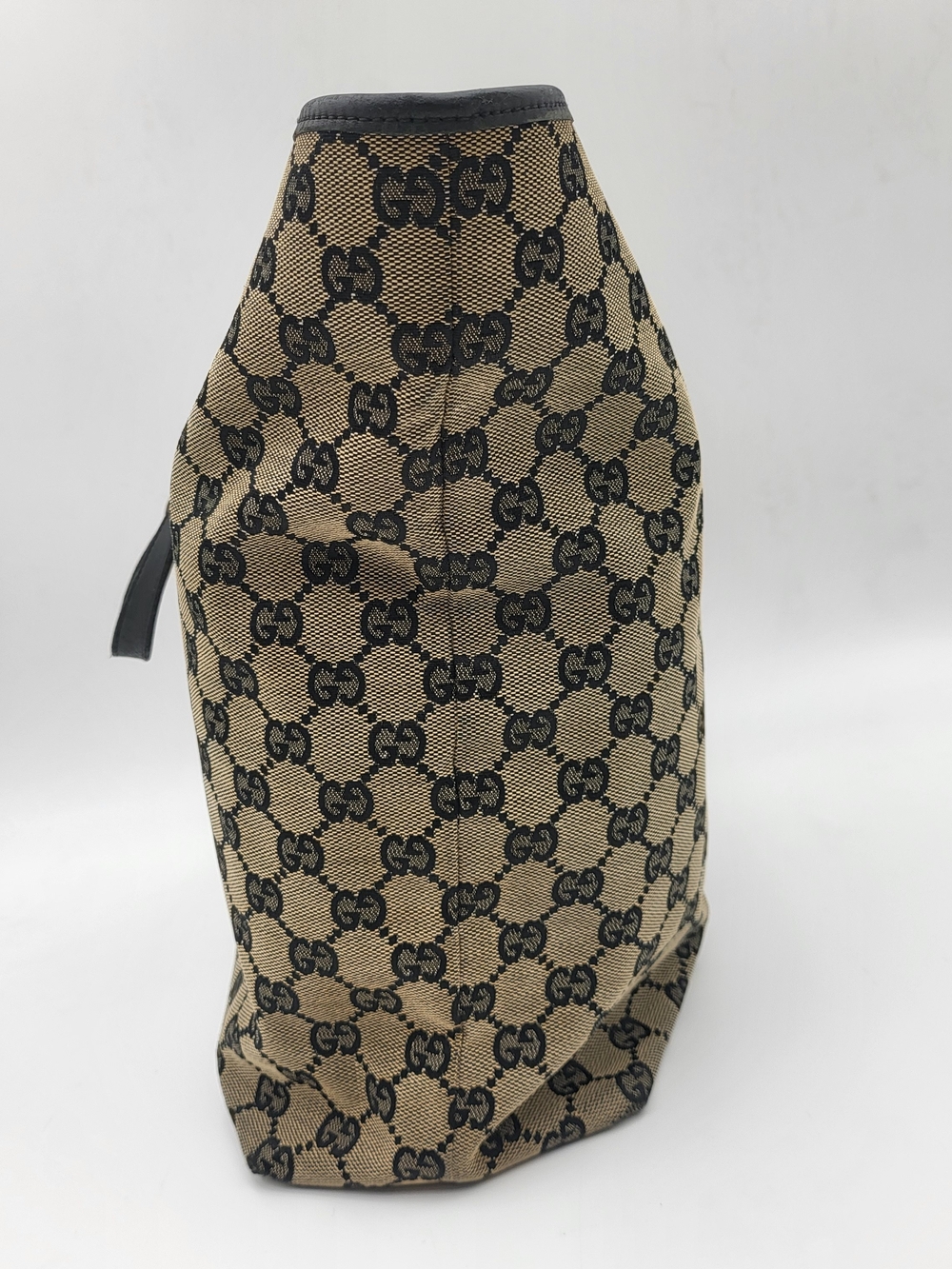 Gucci Tote Medium Bag GG Canvas & Black Leather...Authentic.... - Picture 4 of 16
